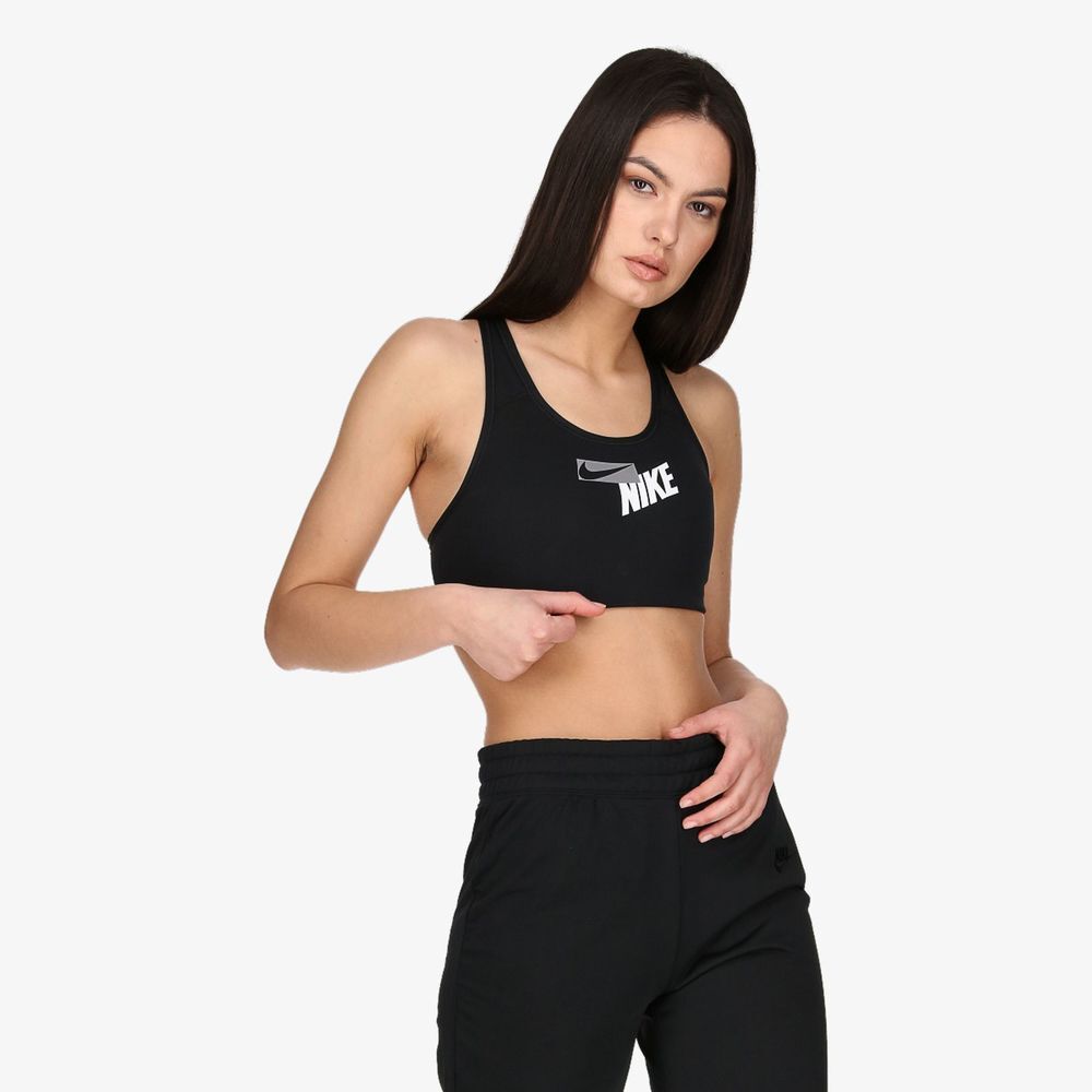 Nike W NK SWOOSH LOGOSU  PAD SPOR BÜSTİYER-CZ4443-010