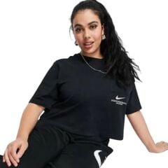 Nike Sportswear Swoosh Kadın Siyah T-shirt DN4851-010