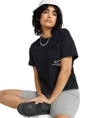 Nike Sportswear Swoosh Kadın Siyah T-shirt DN4851-010