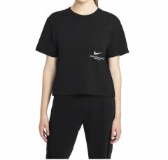 Nike Sportswear Swoosh Kadın Siyah T-shirt DN4851-010