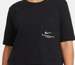Nike Sportswear Swoosh Kadın Siyah T-shirt DN4851-010