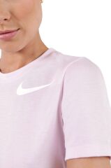 Nike W Nsw Tee Swoosh Bisiklet Yaka Crop Düz Pembe Kadın T-Shirt DJ1828-695
