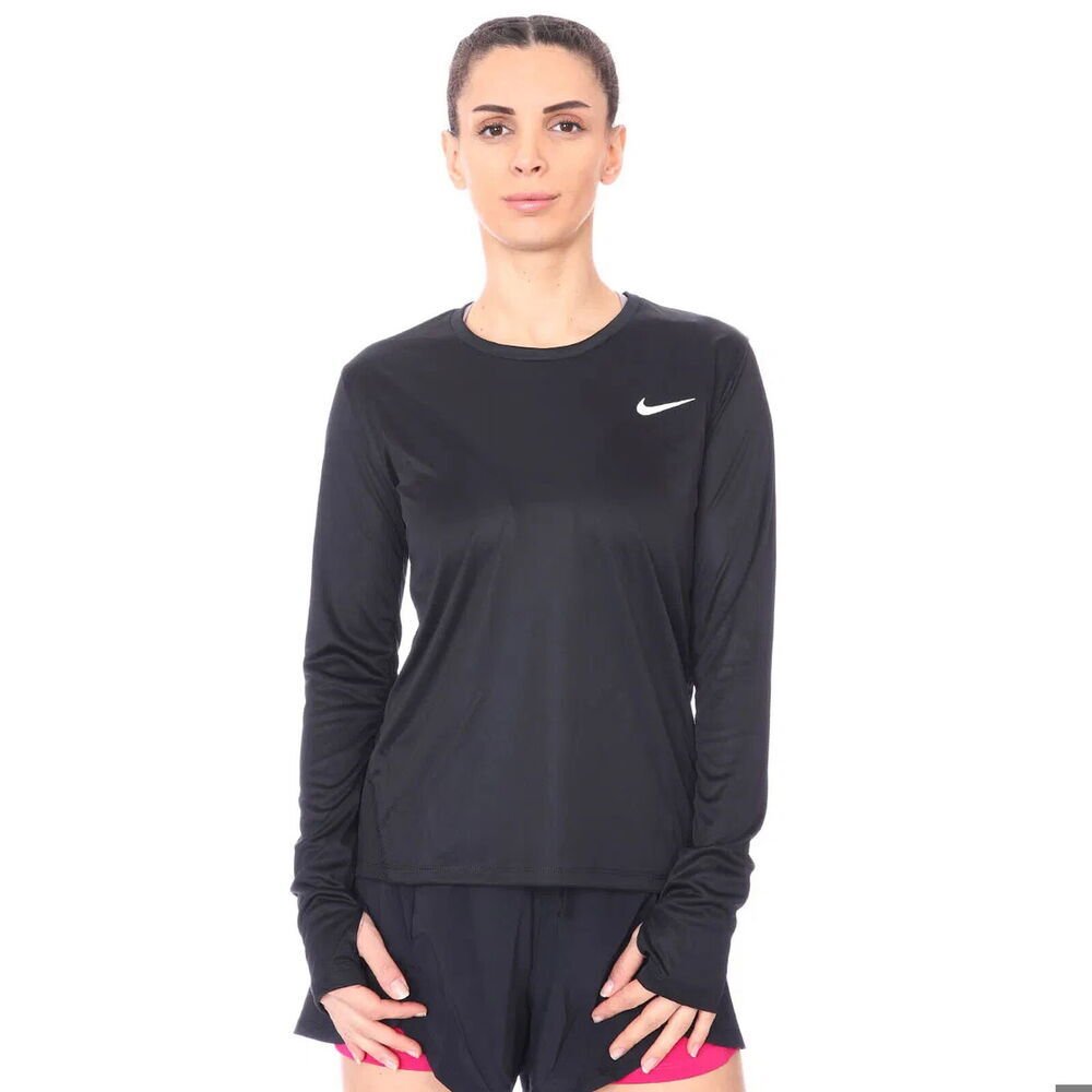 Nike Miler Top Ls Kadın Siyah Koşu Uzun Kollu Tişört AJ8128-010