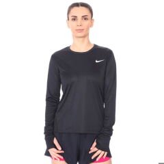 Nike Miler Top Ls Kadın Siyah Koşu Uzun Kollu Tişört AJ8128-010