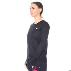 Nike Miler Top Ls Kadın Siyah Koşu Uzun Kollu Tişört AJ8128-010