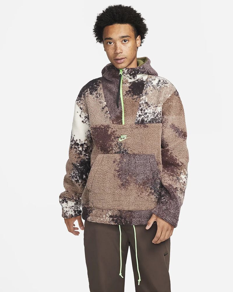 NWT Nike Men's NSW Sherpa Sport Essentials+ 1/2 Zip Hoodie Fleece DD5009-004