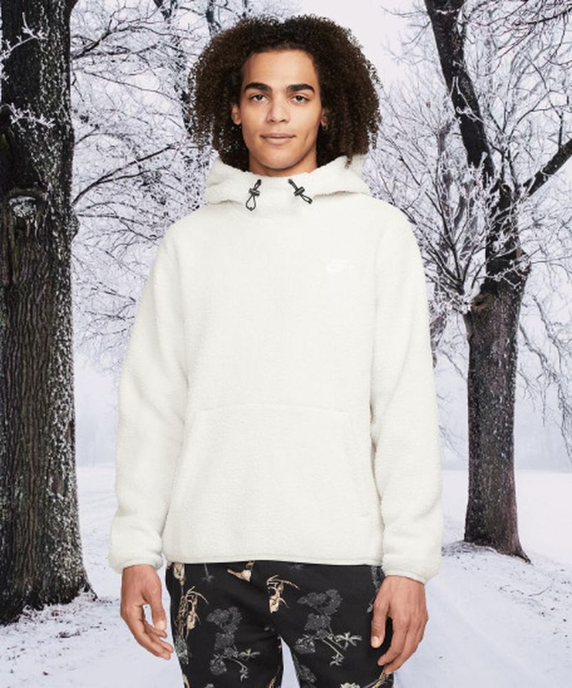 Nike Sport Essential Sherpa Fleece Sweatshirt Hoodie-DV8154-072