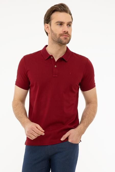 Bordo Slim Fit Basic Polo Yaka T-Shirt