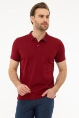 Bordo Slim Fit Basic Polo Yaka T-Shirt