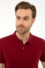 Bordo Slim Fit Basic Polo Yaka T-Shirt