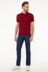 Bordo Slim Fit Basic Polo Yaka T-Shirt