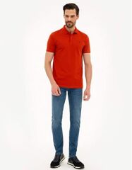 Bordo Slim Fit Basic Polo Yaka T-Shirt