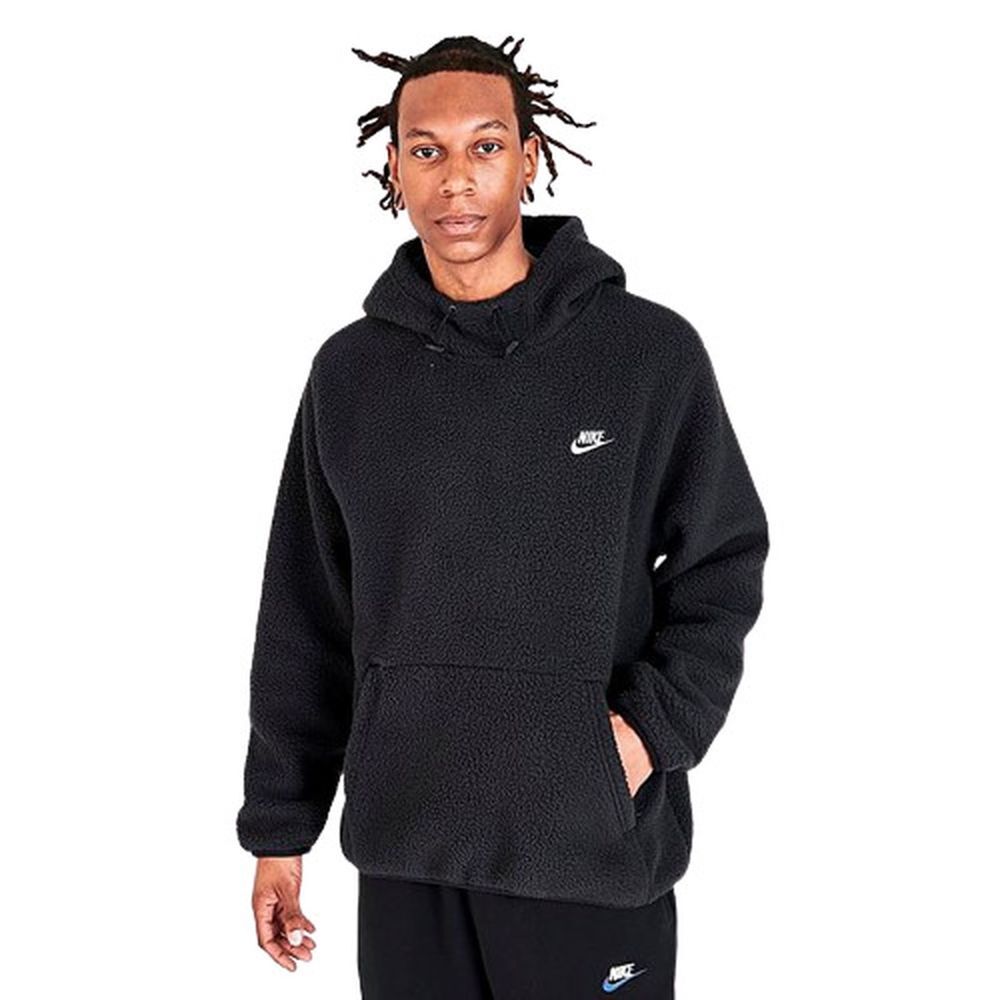 MEN'S NIKE SPORTSWEAR SPORT ESSENTIALS+ SHERPA PULLOVER HOODIE-DV8154-010