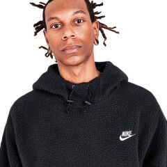 MEN'S NIKE SPORTSWEAR SPORT ESSENTIALS+ SHERPA PULLOVER HOODIE-DV8154-010