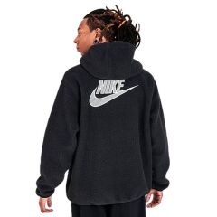 MEN'S NIKE SPORTSWEAR SPORT ESSENTIALS+ SHERPA PULLOVER HOODIE-DV8154-010