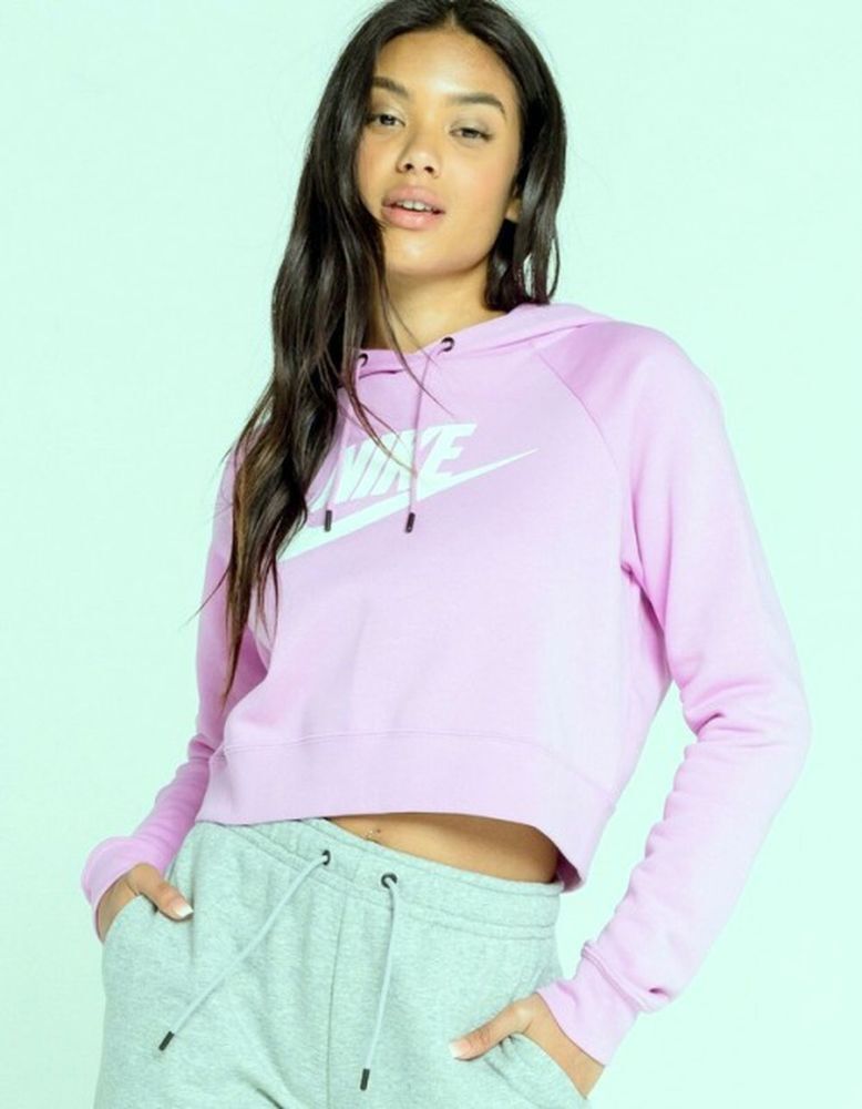NIKE Women`s Sportswear Essential Crop HOODIE  DR6225-695