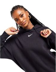 Nike Sportswear Essential (Oversized )Kapüşonlu Kadın Siyah Sweatshirt Dj7668-010  (BİRBEDEN KÜÇÜK ALMANIZI ÖNERİRİZ.)