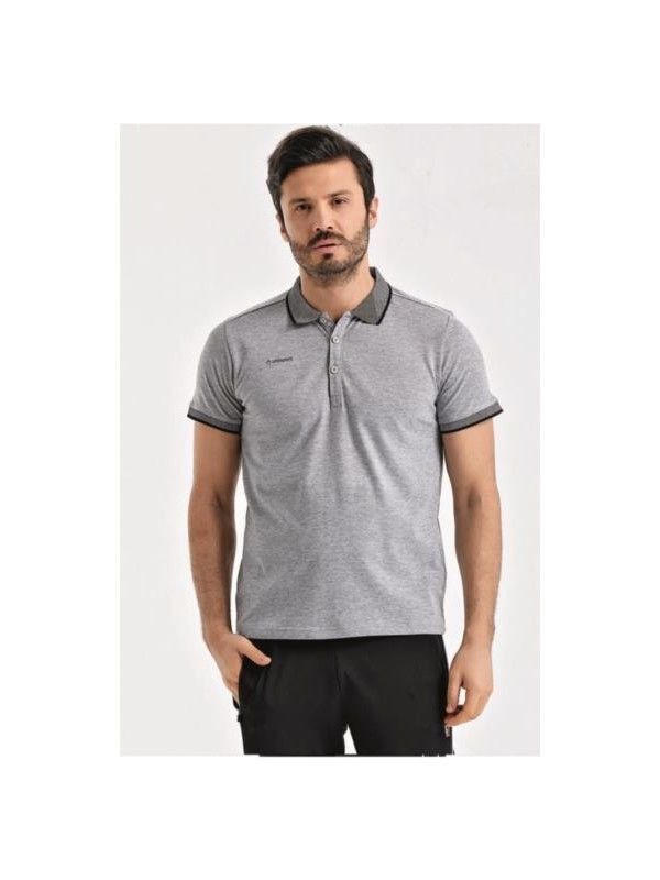 Uhlsport Polo Yaka Pamuk Sılınce Gri T-Shirt 3201131