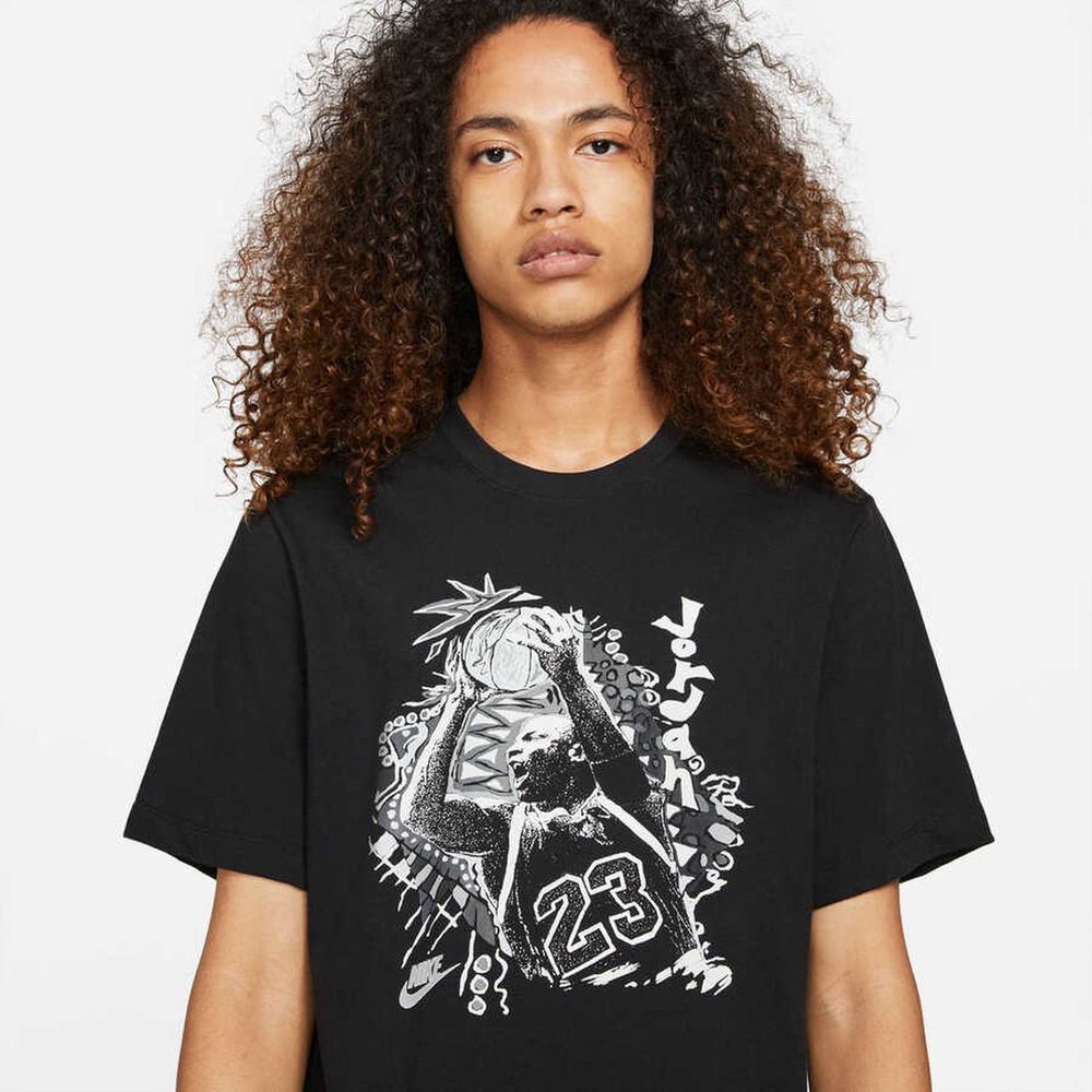 Nike Jordan Vintage Graphic Short-Sleeve Erkek Tişört - Siyah-DM3221-010