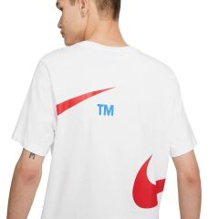 Nike Sportswear Swoosh Pullover Semi-Brushed-Back Short-Sleeve Erkek Tişört-DD3349-100