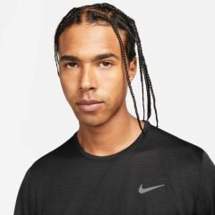 Nike Dri-Fit Miler Breathe Erkek Siyah Koşu T-Shirt DX0874-010