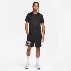 Nike Dri-Fit Miler Breathe Erkek Siyah Koşu T-Shirt DX0874-010