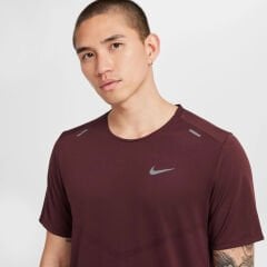 Nike Dri-FIT Rise 365 SS Erkek Bordo  Spor Tişört CZ9184-662