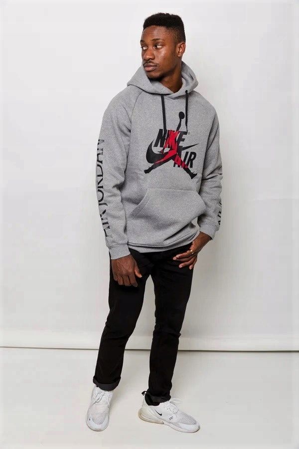 NIKE AIR JORDAN Men's Jumpman Gri Spor Sweatshirt DH9504-091-091