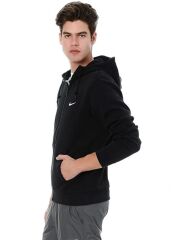 Nike Club Fz Hoody Swoosh Siyah Spor Sweatshirt 611456-010