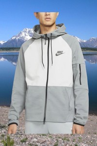  Nike Sportswear Hoodie Full-zip Windrunner Gri Erkek Sweatshirt DR8910-084
