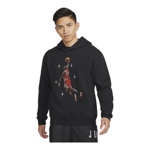 Nike Jordan Essential Graphic Fleece Holiday Pullover Hoodie Erkek Sweatshirt - Siyah DC9713-010