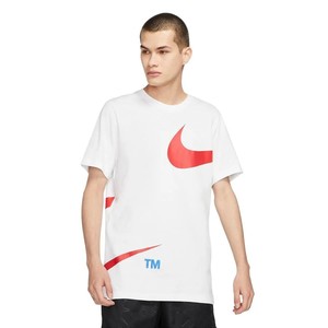 Nike Sportswear Swoosh Pullover Semi-Brushed-Back Short-Sleeve Erkek Tişört-DD3349-100