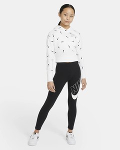 Nike Cropped Pullover Kız Çocuk Beyaz Spor Sweatshirt DJ0696-100